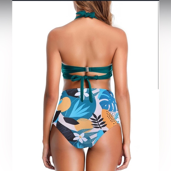 Womens High Waisted Bikini Push Up Swimsuits Two Piece Bathing Suits Size M - Picture 3 of 4